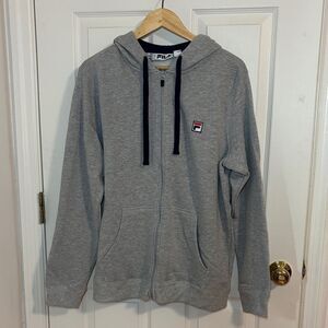 Fila Zip Hoodie, gray, Medium